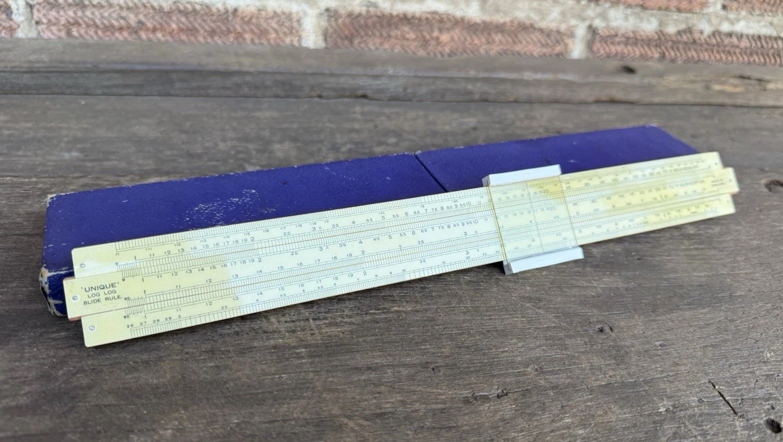 Vintage Unique Log Log Slide Sliding Rule & Case Measuring Drawing Old Tool