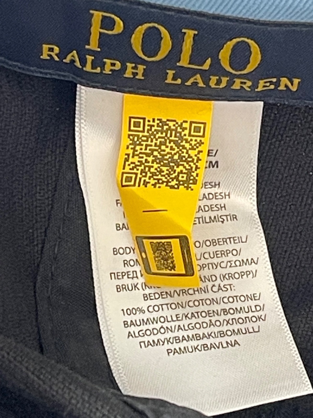 Polo Ralph Lauren Corduroy Baseball Cap Leather Strap Hat