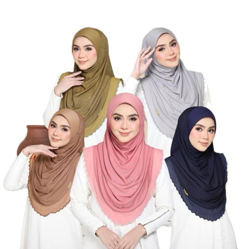 Layered instant Ironless cotton ribbed hijab in multiple colors perfect for any