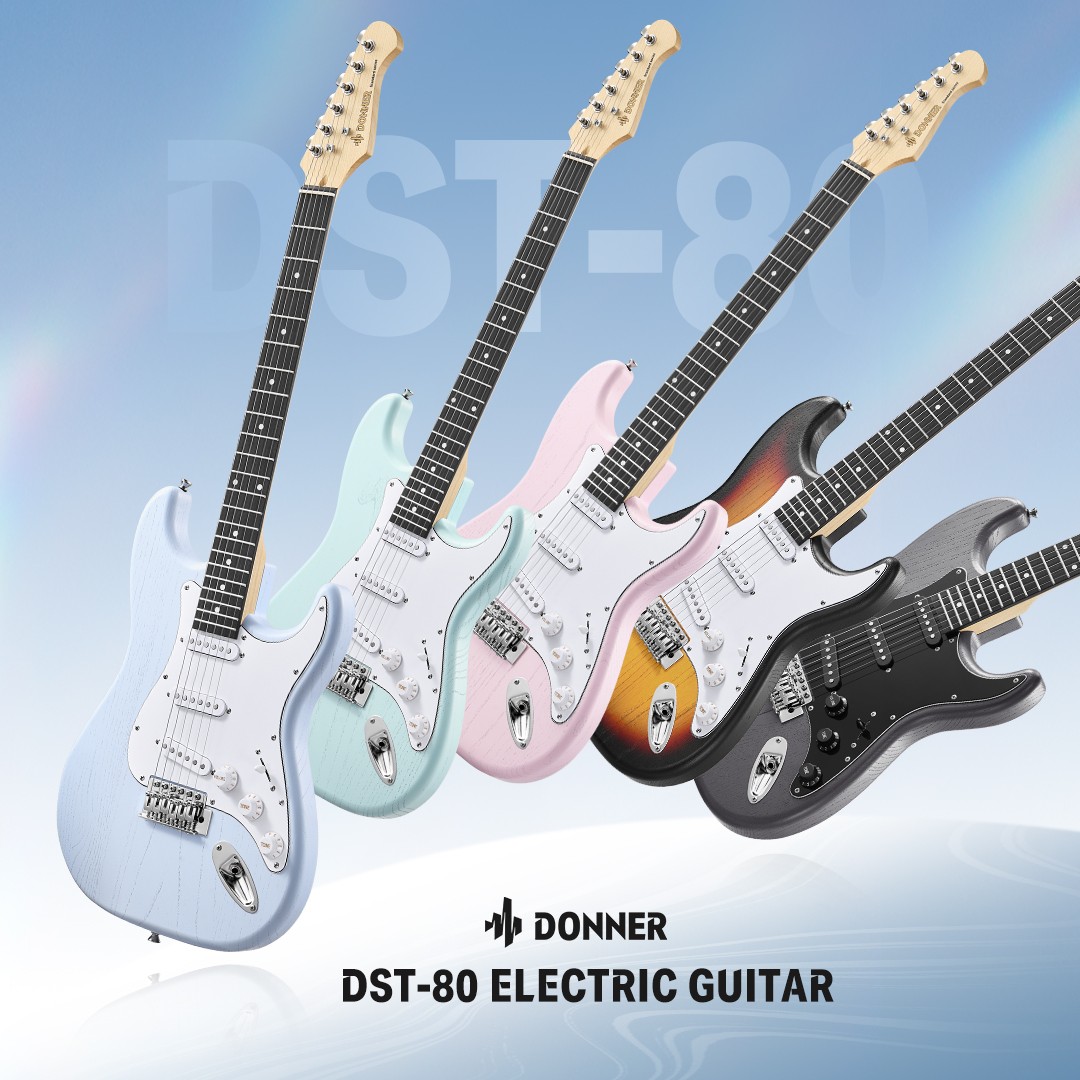 🎸 Donner DST-80 Electric Guitar Bundle With Amplifer & Accessories | Multicolor