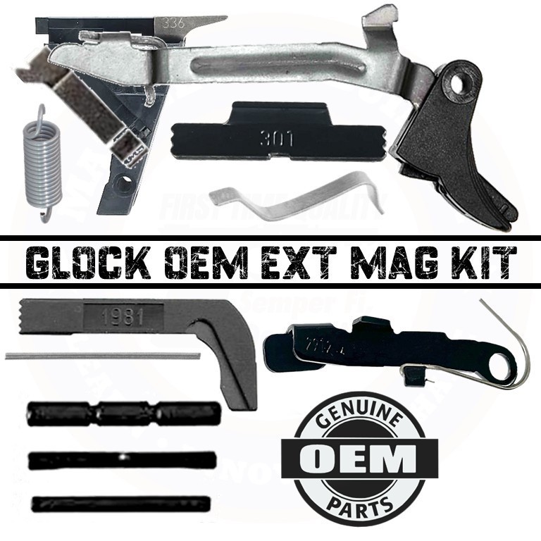 Glock 19 OEM Lower Parts Kit Gen 3 Extended Mag Catch G19 LPK
