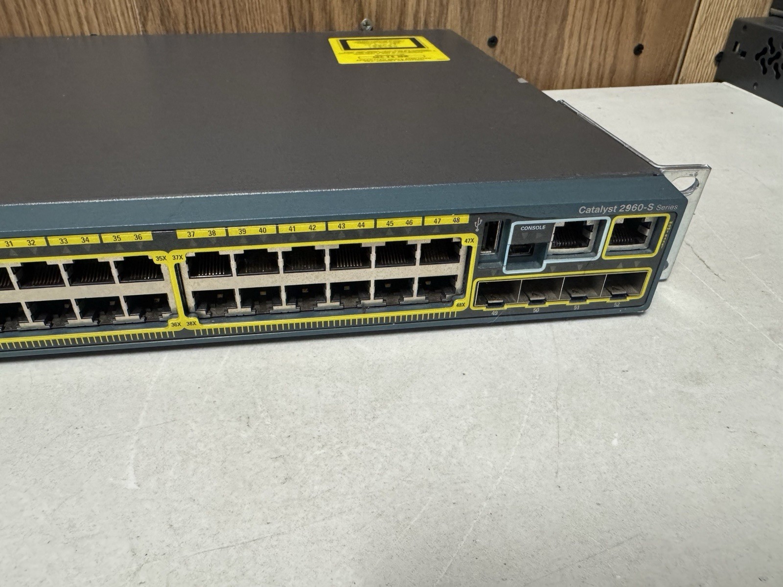 Cisco Catalyst 2960-S 48-Port PoE+ Switch WS-C2960S-48LPS-L Power On /Untested ⚡