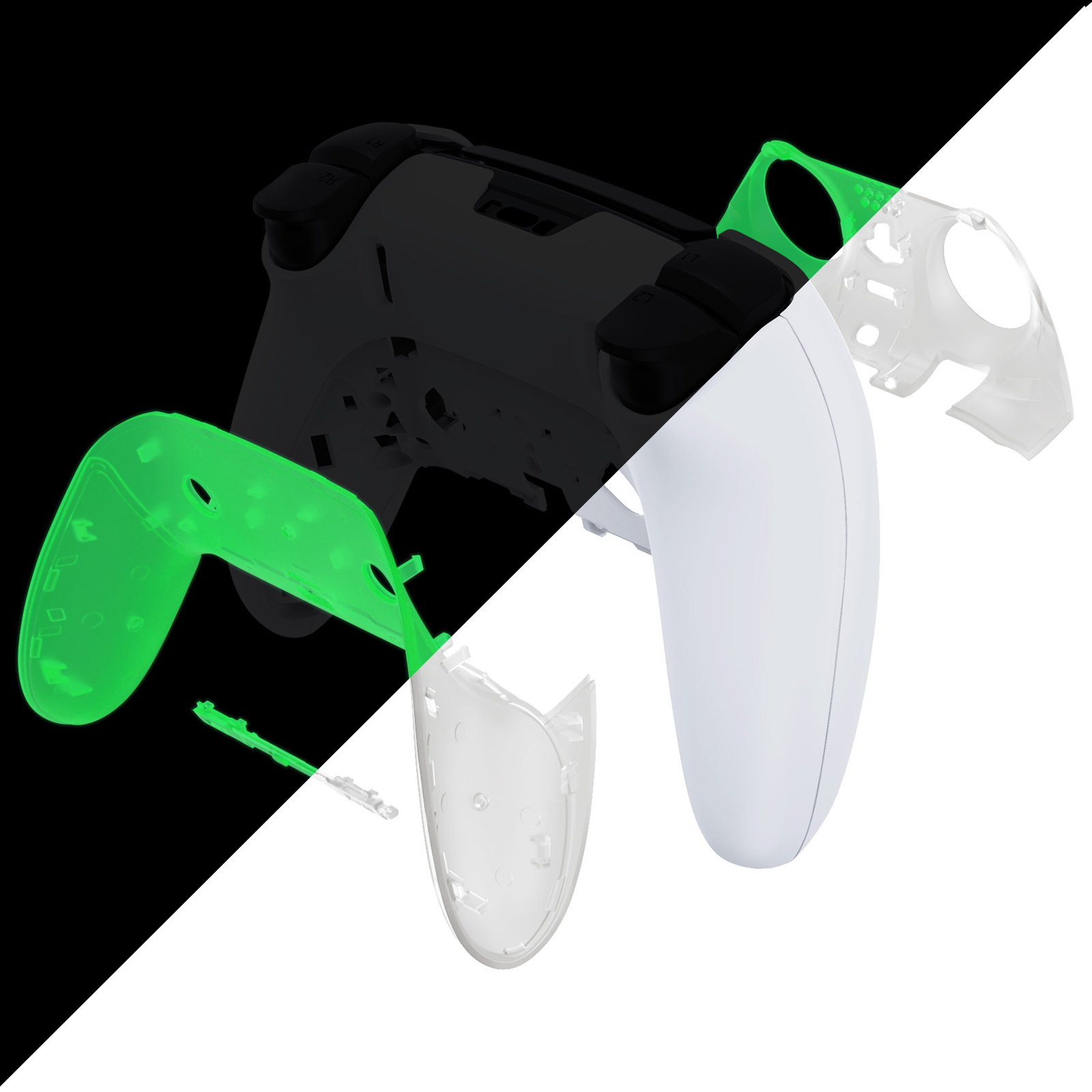 eXtremeRate Top Bottom Decorative Replacement Trim Shell for PS5 Edge Controller
