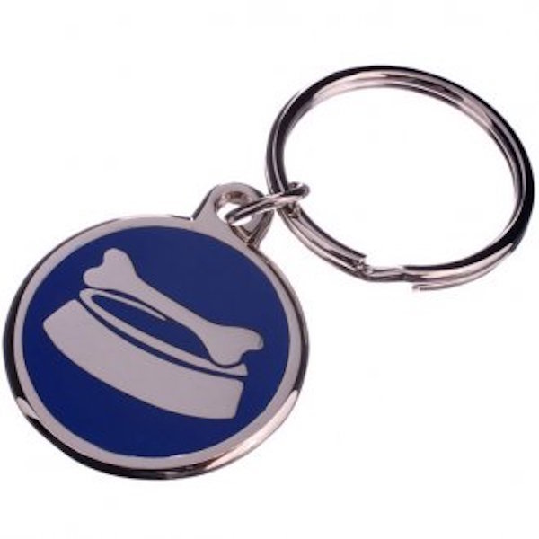 30mm Enamel Pet Tag-BLUE Free Postage! -LNABOWLBU