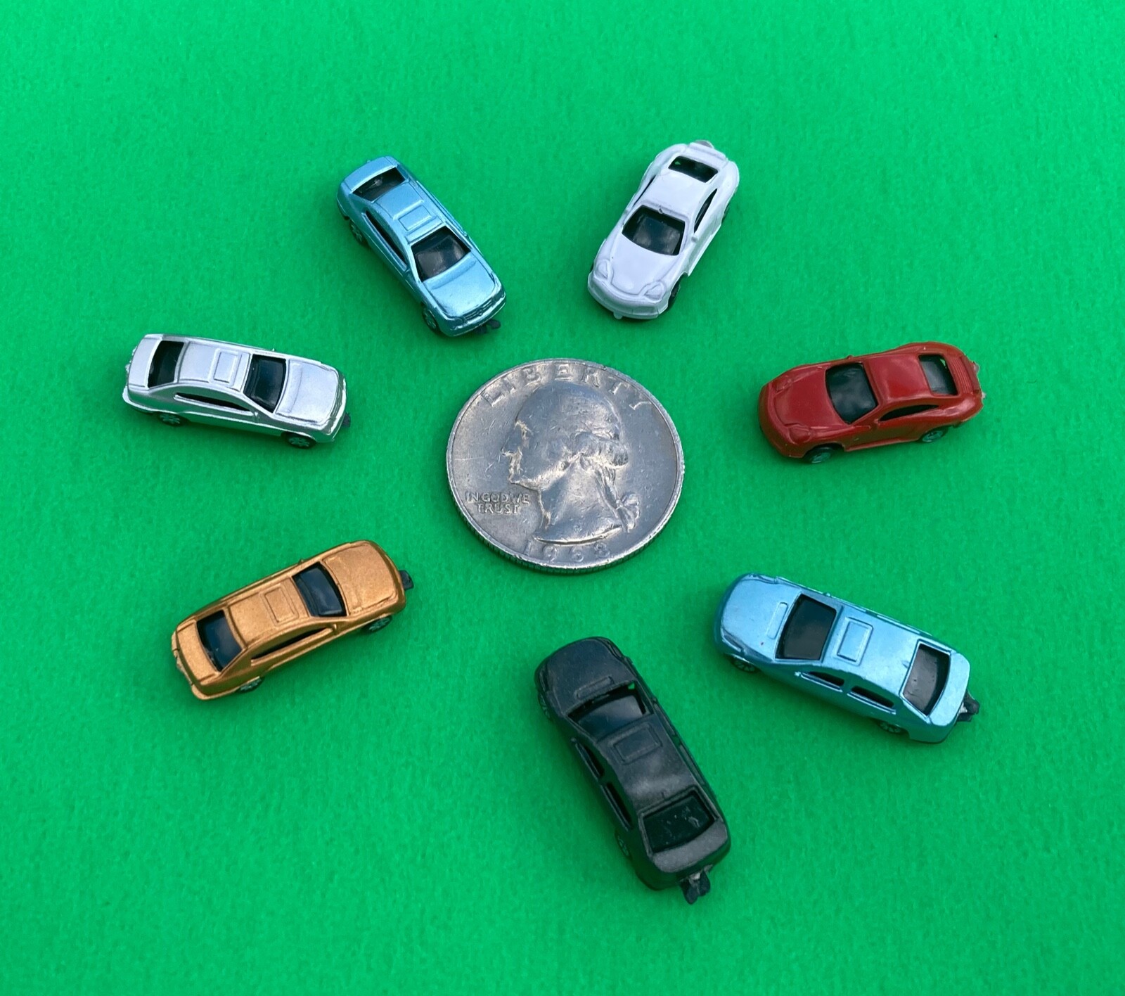 15 pcs Assorted Autos Cars for Diorama Crafts 1:200 Z Scale Multicolor USA