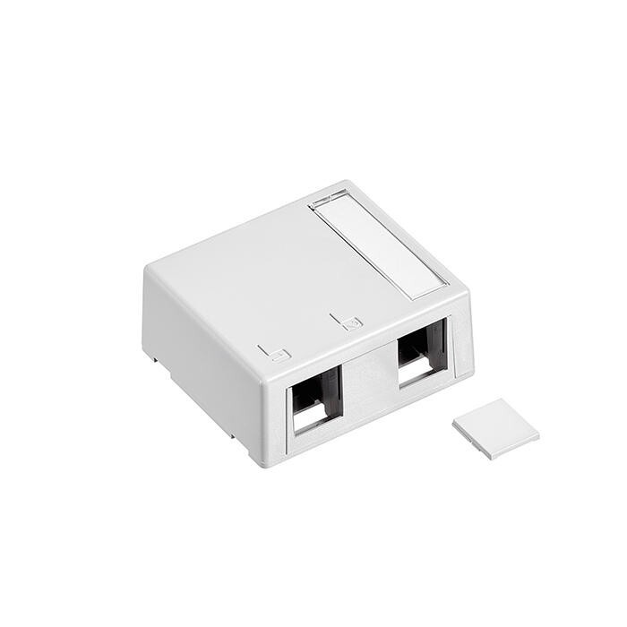 Leviton 41089-2WP QuickPort Housing, 2-port, white Surface-Mount Box