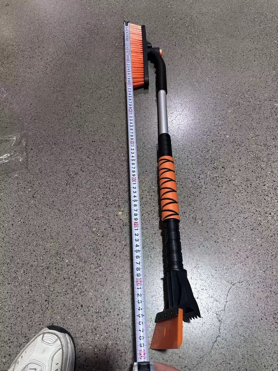 360°Rotating Extendable Snow Brush and Ice Scraper, Telescoping Ice Scraper 35.4
