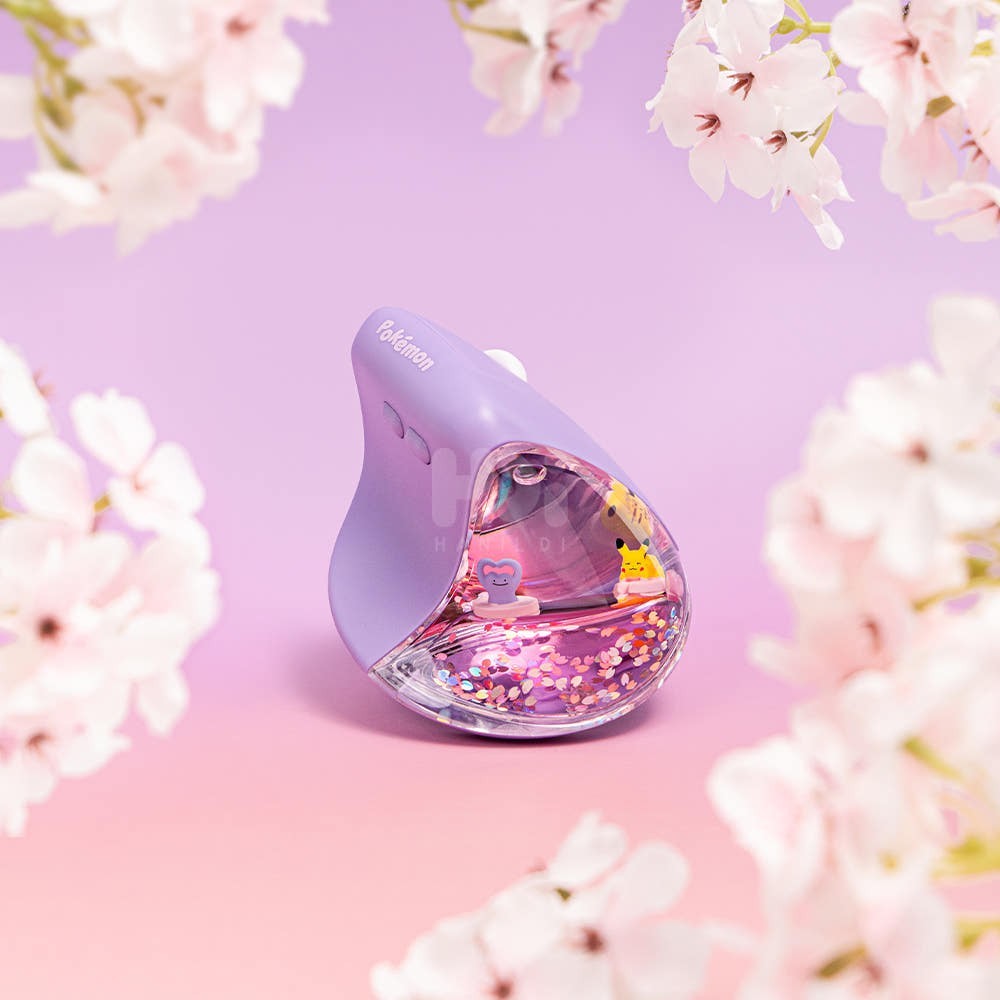 Official Pokemon Ditto Vertical Ergonomic Bluetooth Wireless Gaming Mouse Purple