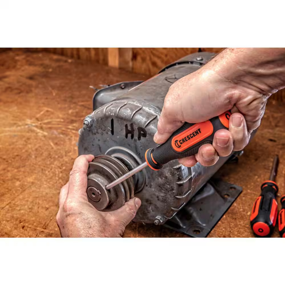 Square Drive Screwdriver Set with Dual Material Tri-Lobe Handles (4-Piece)