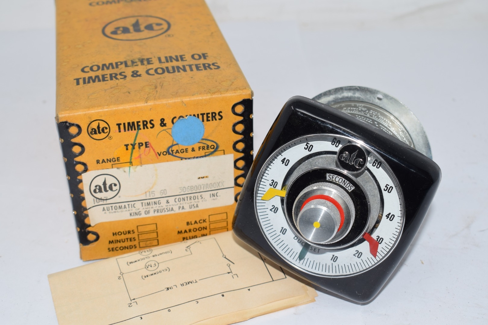 NEW ATC Automatic Timing & Controls 306B007A00XX 306 Timer 0-60
