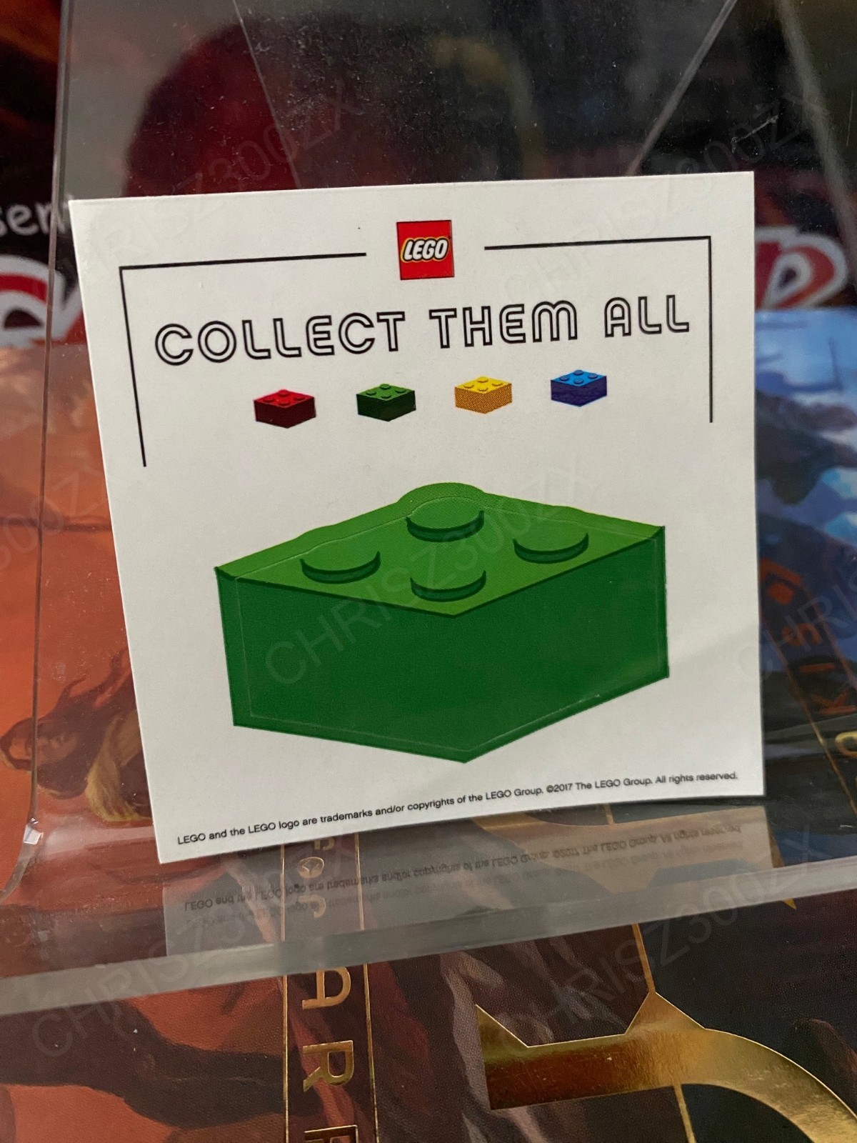 LEGO Green Lego Block Sticker Decal Promo Collect Them All