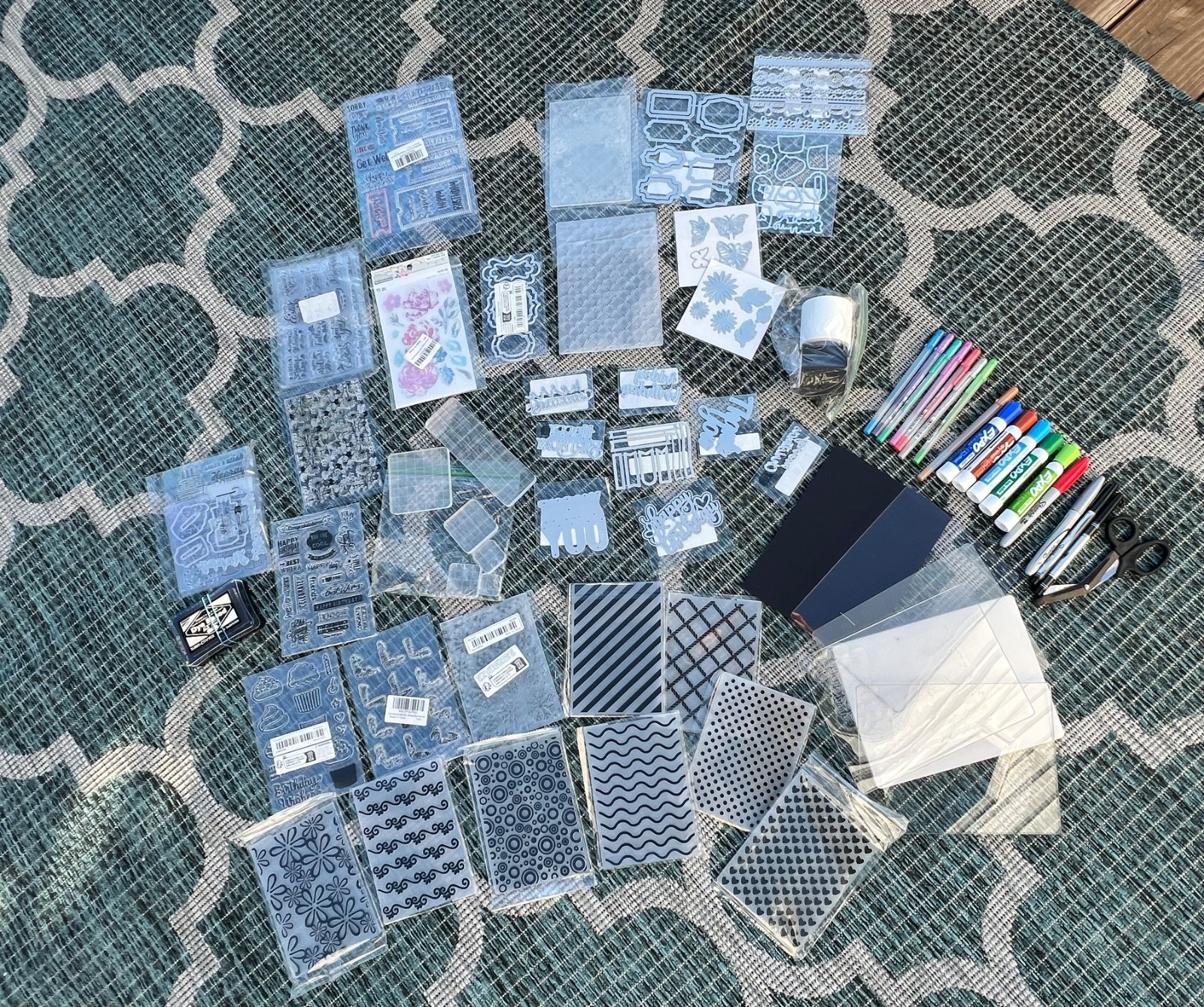 HUGE crafting/scrapbook/cards dicut metal stamp embossing lot misc *description