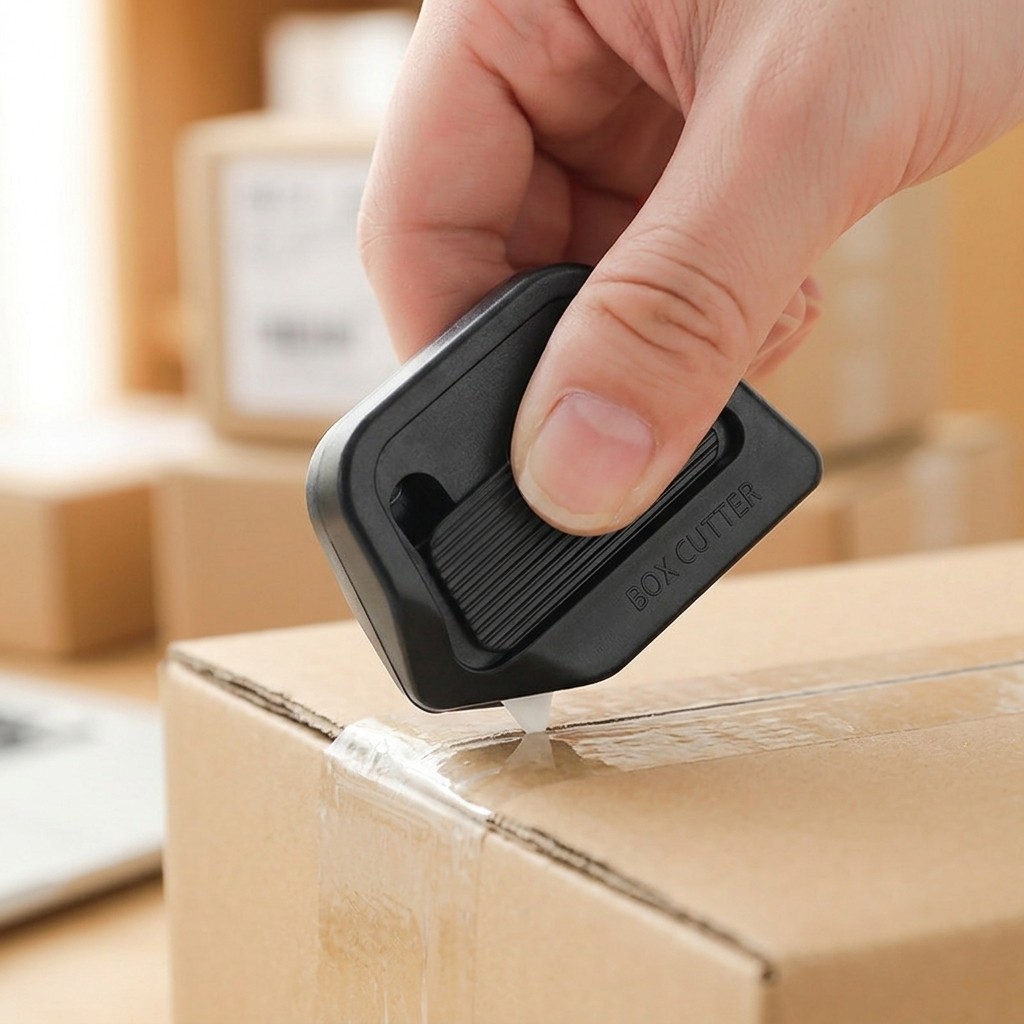 Magnetic Ceramic Box Cutter, Safe Package Opener for Cardboard Boxes
