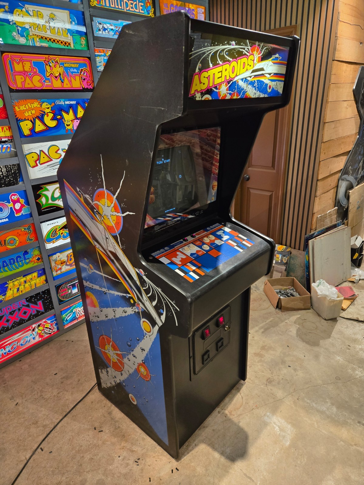Nice original 1979 Atari ASTEROIDS Vector XY Video Arcade Game - FREE SHIPPING