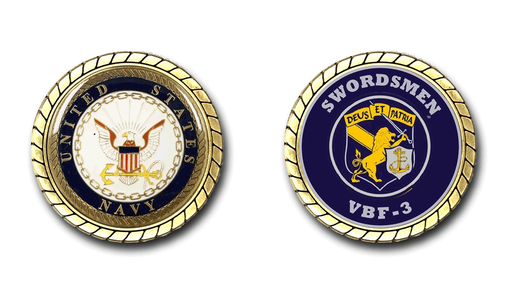 VBF-3 Swordsmen US Navy Squadron Challenge Coin Officially Licensed