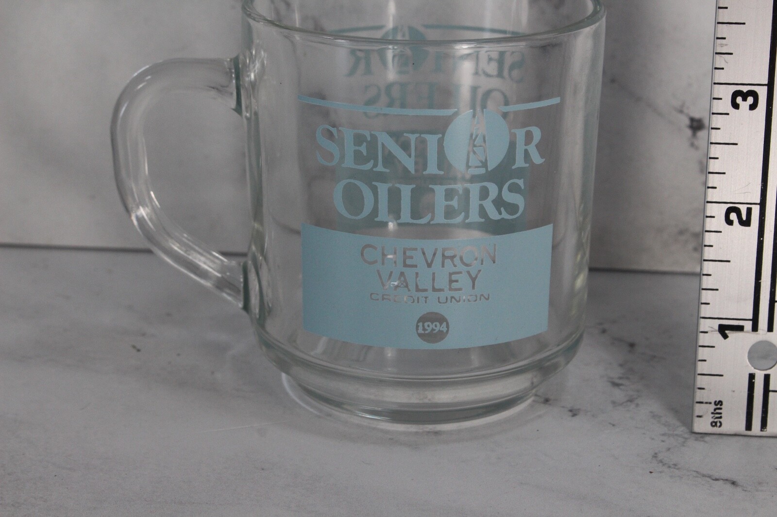 Vintage Chevron Glass Cup - 1994