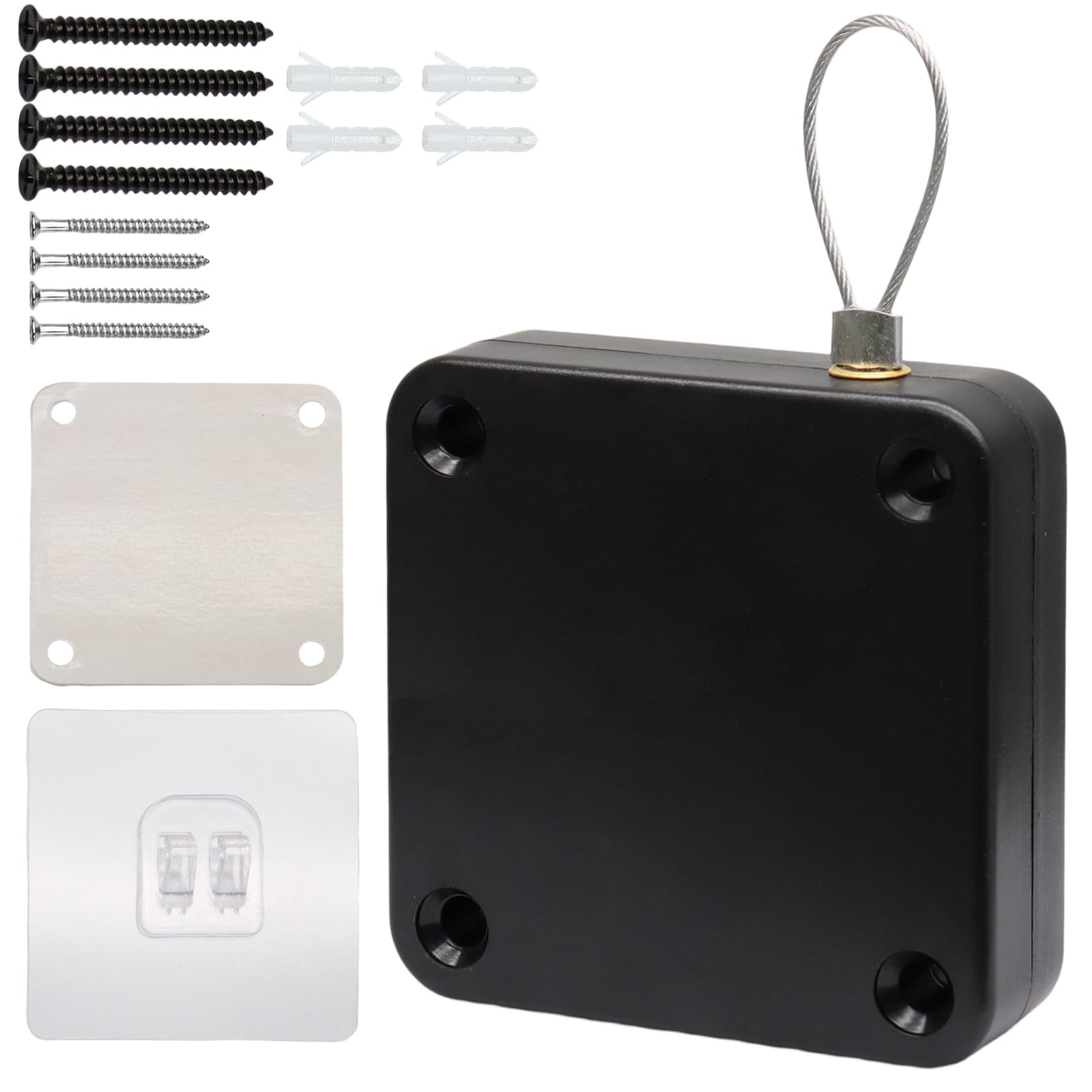 Retractable Automatic Door Closer with 2.2lb Spring Tension, 304 Stainless St...