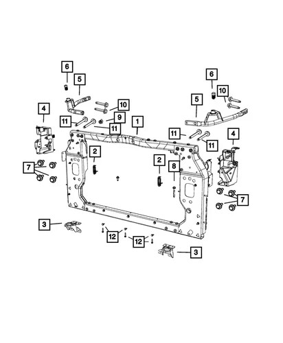 NEW OEM 2019-2023 JEEP CHEROKEE RADIATOR LEFT SUPPORT BRACKET 68286731AA