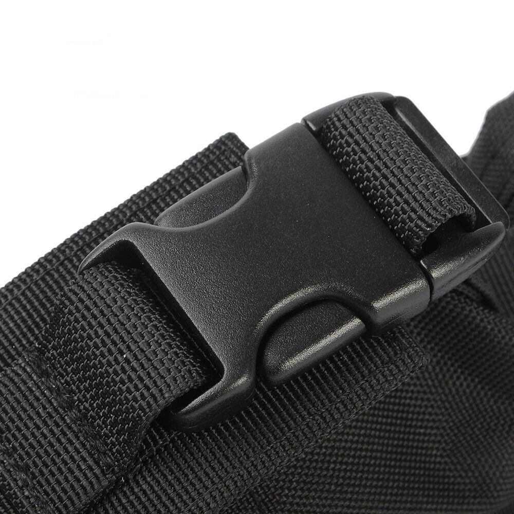 2 pcs Black Tactical Backpack Shoulder Strap Bag Molle Accessory Pouch Outdoor