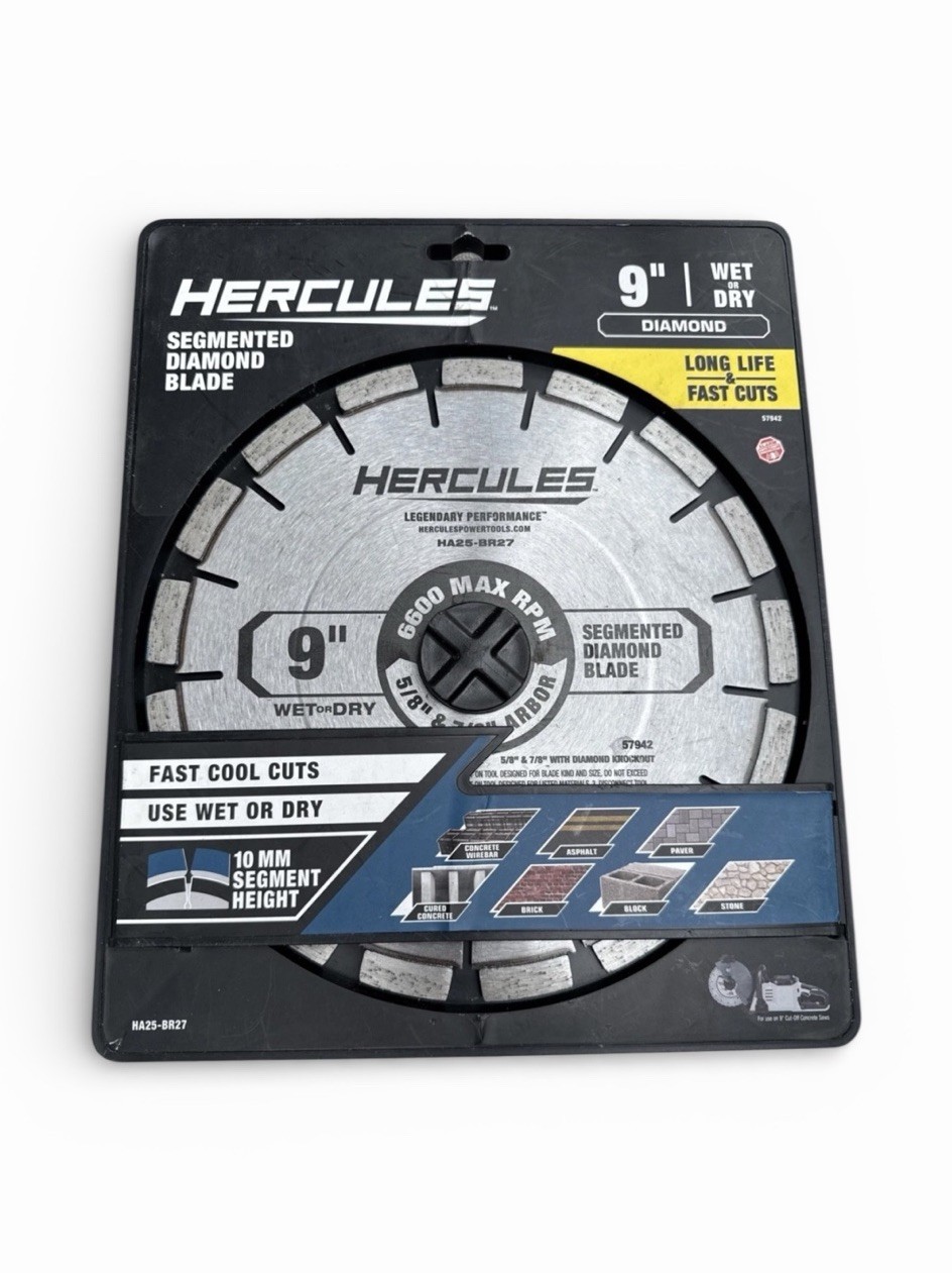 Hercules HA25-BR27 Wet Or Dry Segmented Diamond Blade 59742 NEW