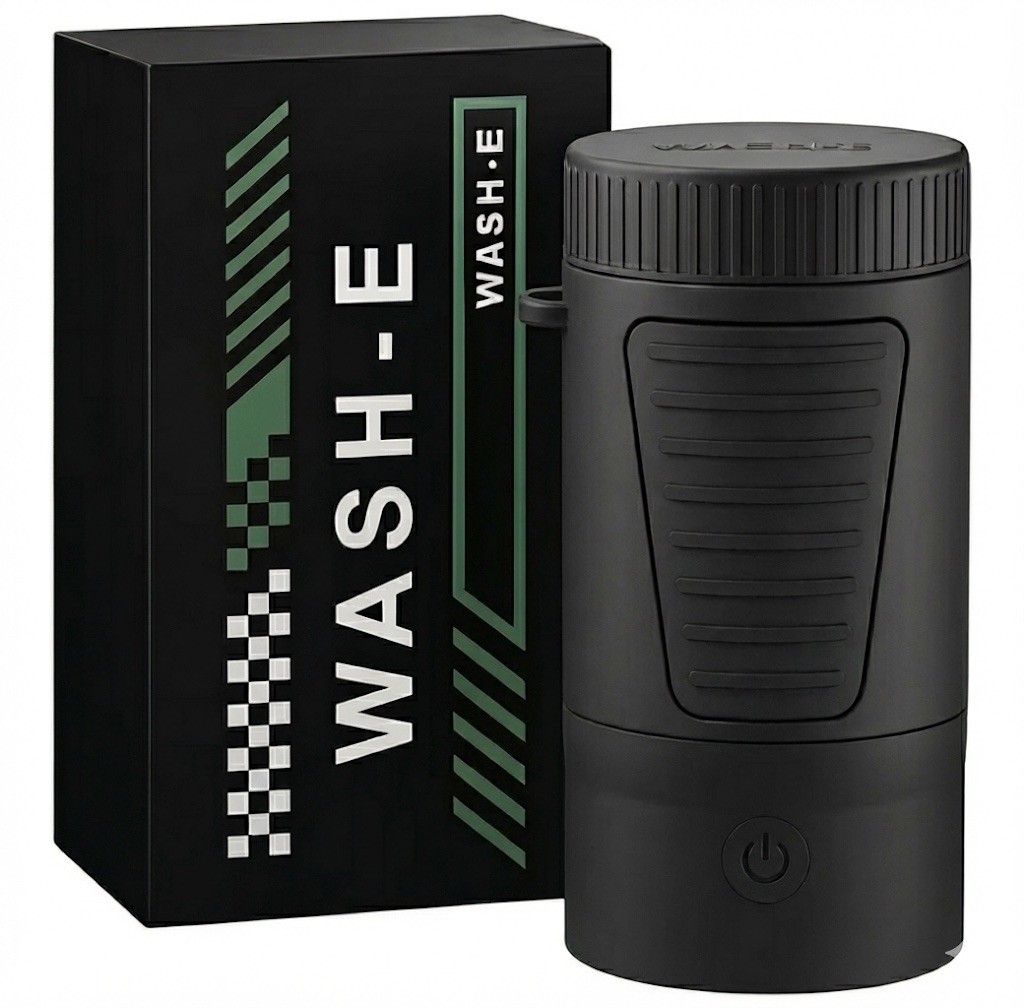 WASH-E Electric Golf Ball Washer – Motorized, Rechargeable, Perfect Golf Gift