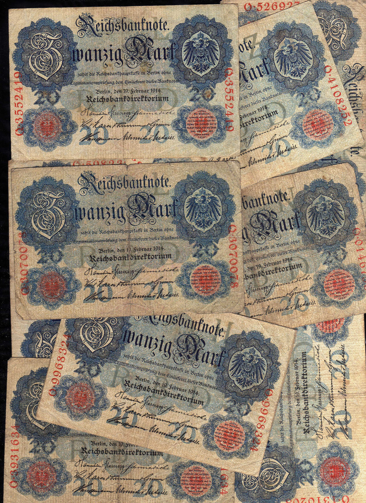 GERMANY  20 MARK  REICHSBANKNOTE / SOLD AS EACH