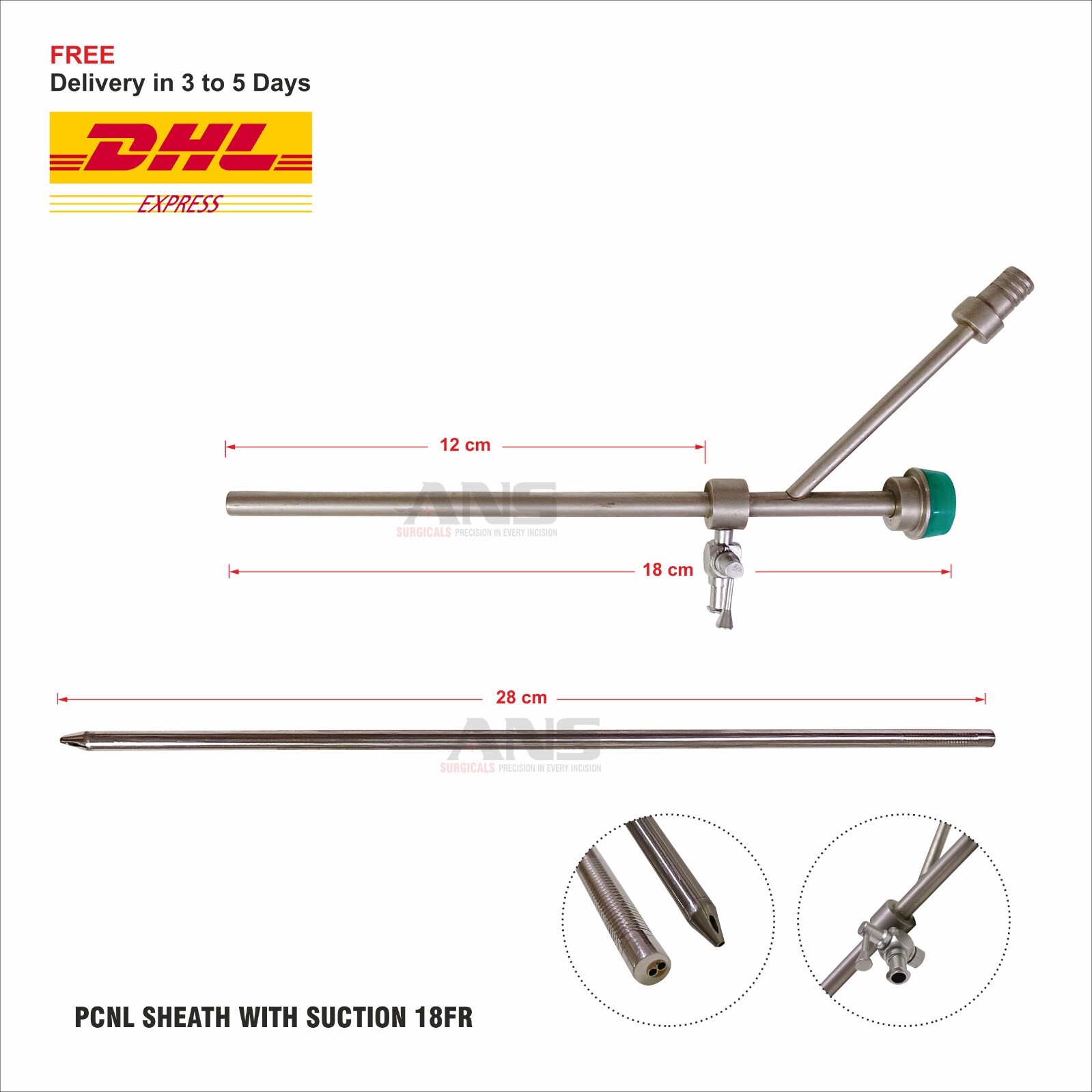 ANS  PCNL Sheath With Suction 18FR
