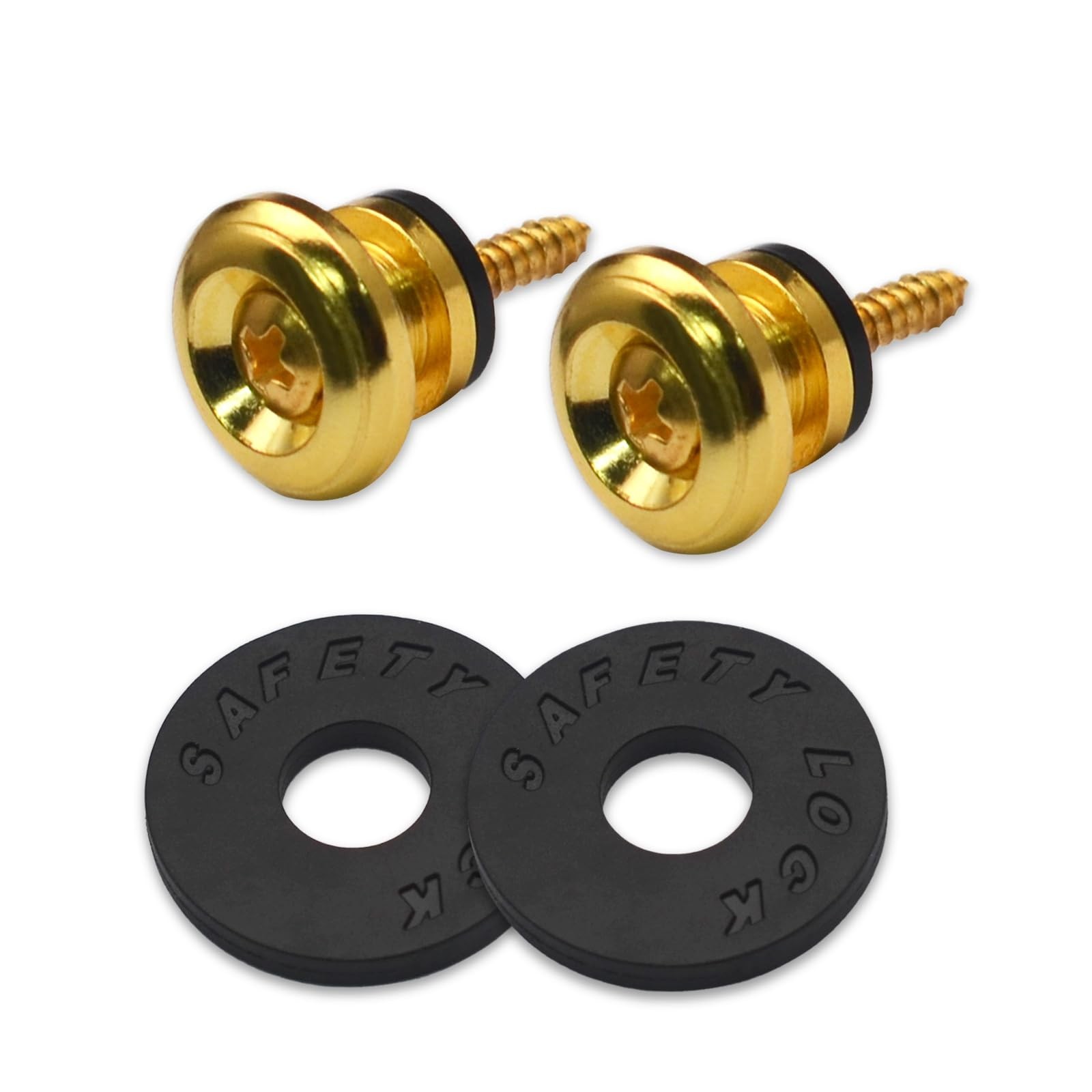 MAXCHEER 2PCS Mushroom Style Guitar Ukulele Bass Strap Lock Lock Metal Music ...