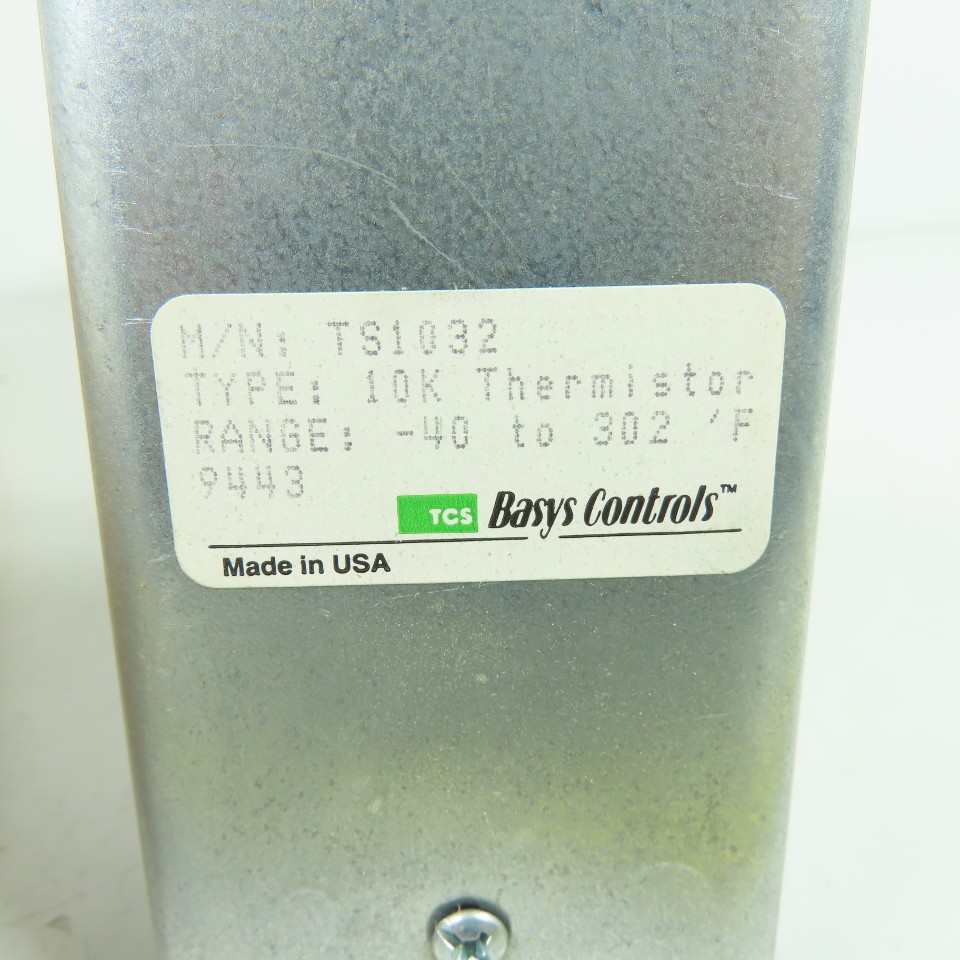 Basys Controls TS1032 Temperature Sensor -40° - 302°F Range 10K Thermistor