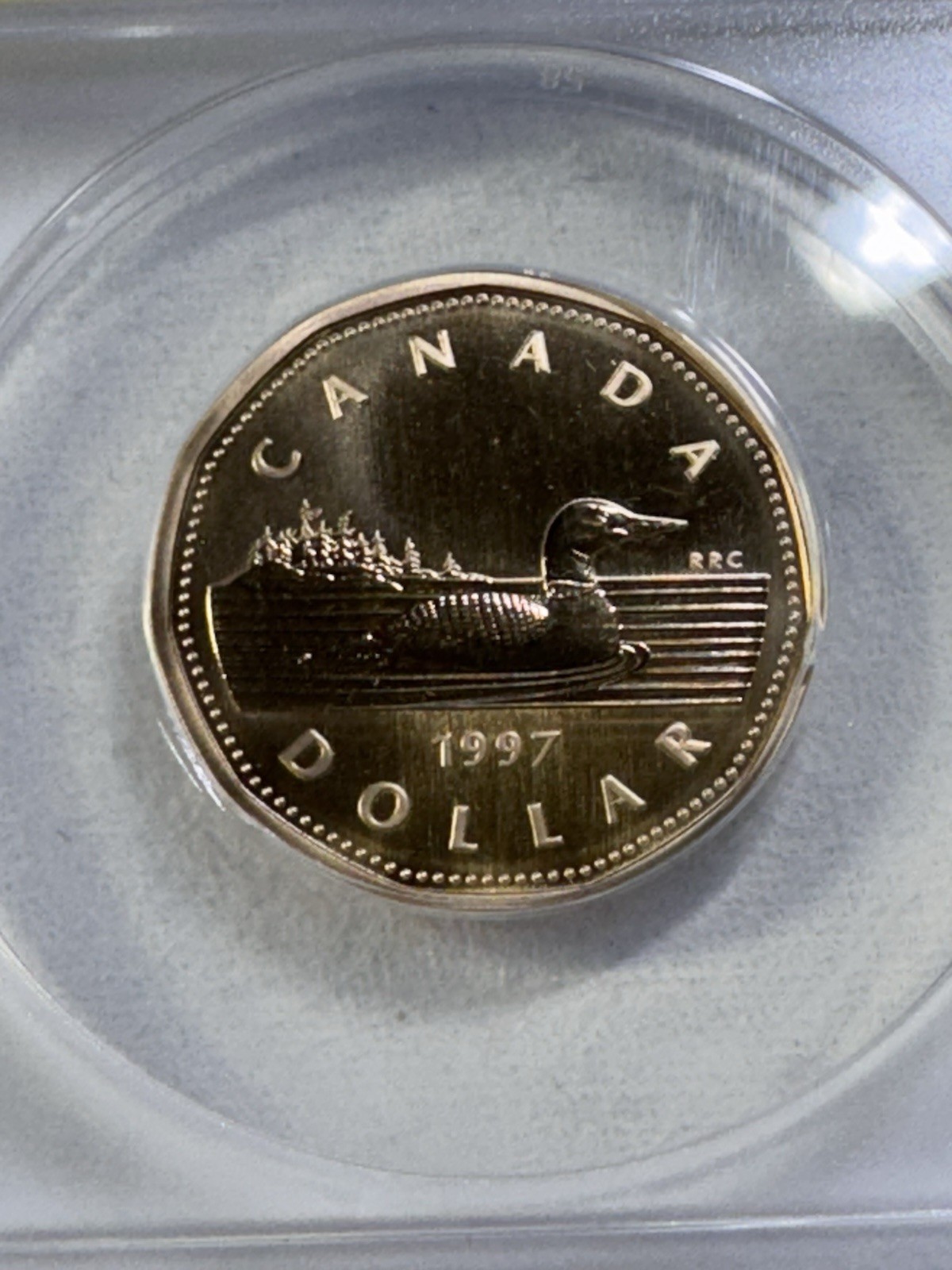 1997 Canada $1 Loonie Graded MS 68 by ANACS Specimen
