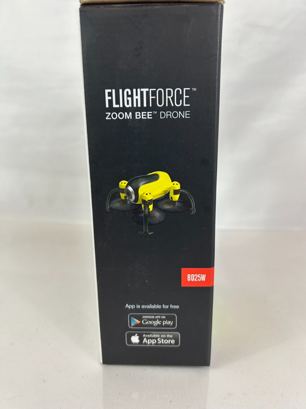 Brookstone BD25W Black Yellow Flight Force Zoom Bee Drone Remote Control