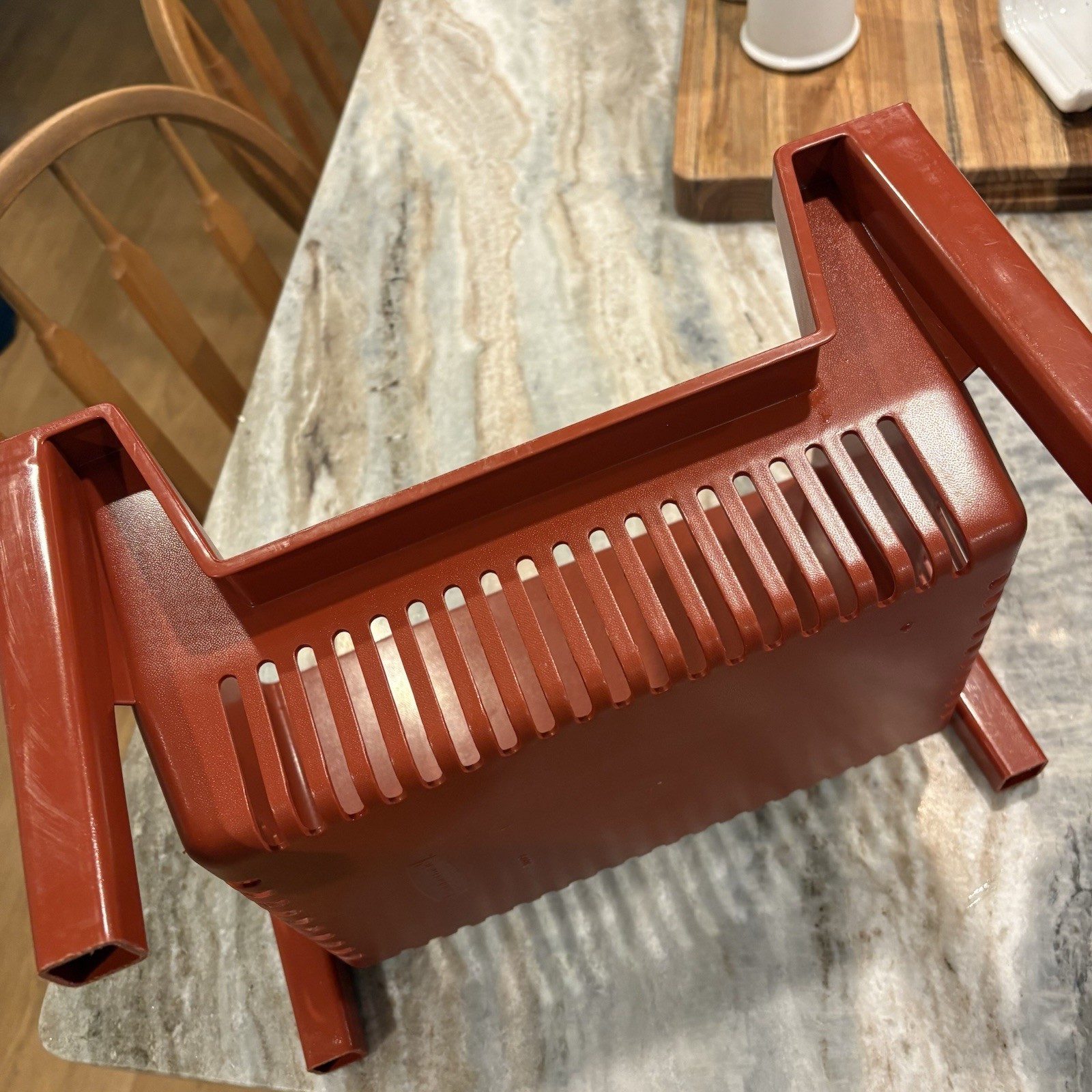 Vintage 1970’s Rubbermaid 3009 Stackable Storage Bin Burnt Orange Organizer