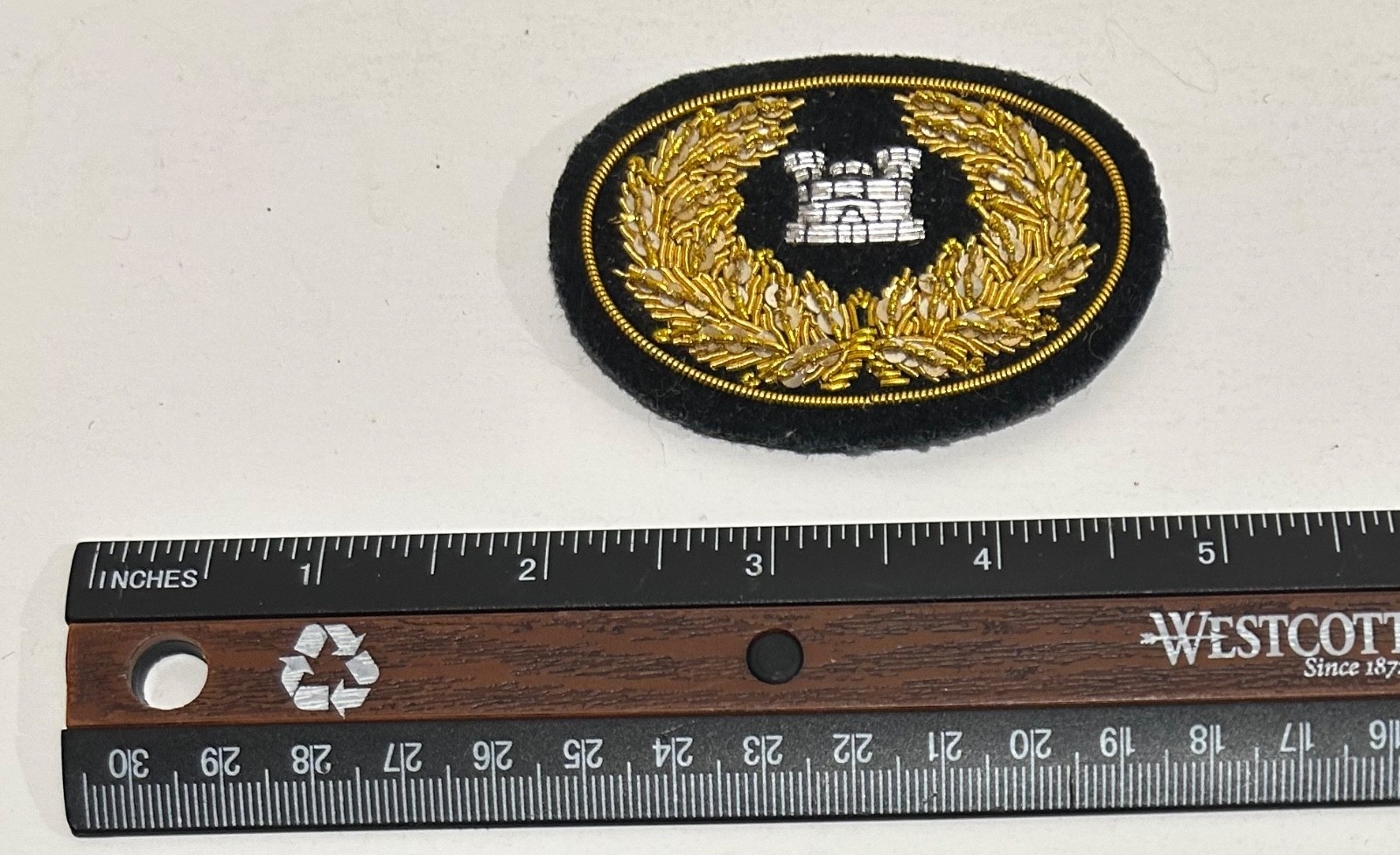 Civil War Reproduction Engineer Branch Hat/Kepi Insignia – Large