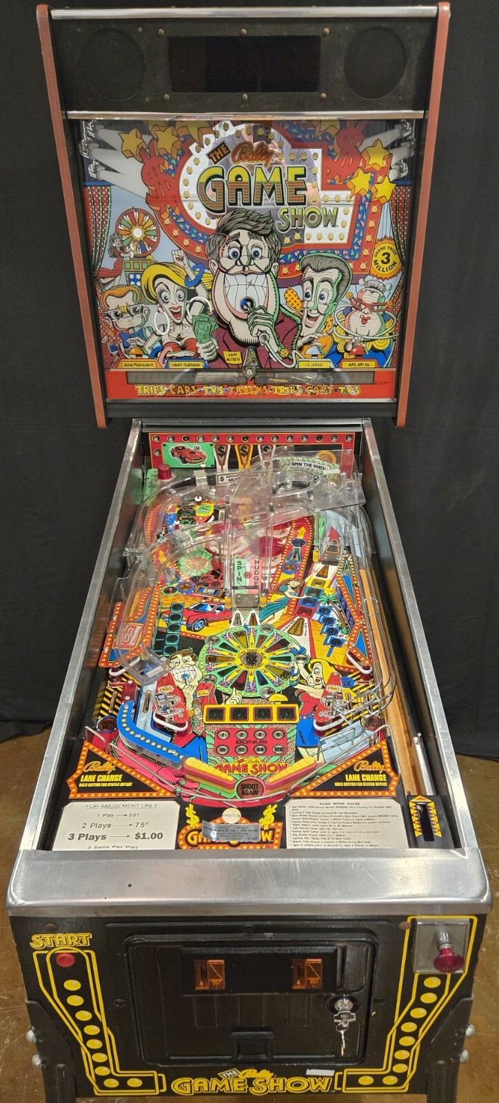 The Bally Game Show Pinball Machine (Bally) 1990