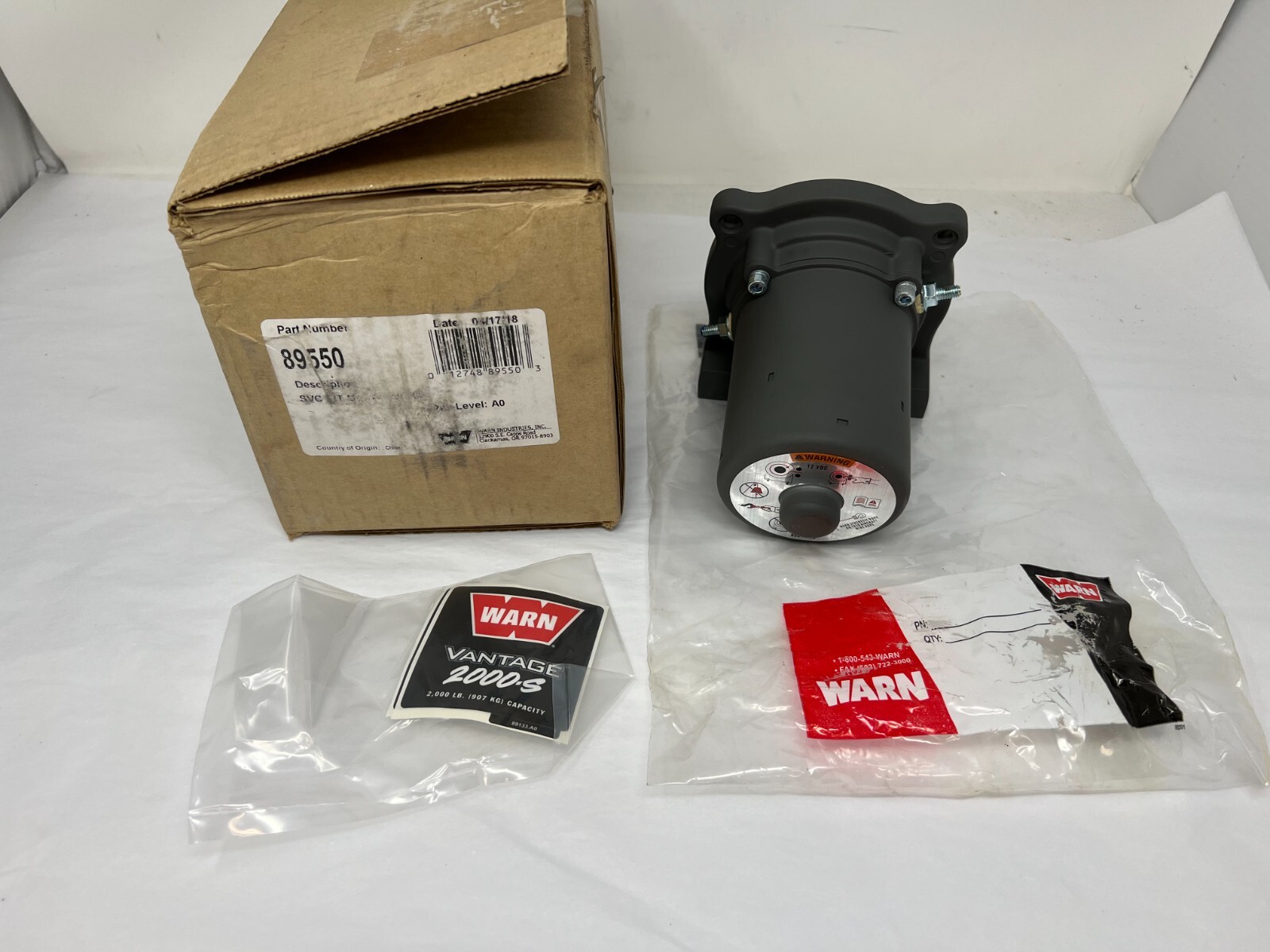 New WARN 89550 Replacement Winch Motor for Vantage 2000 Fast Free Shipping!