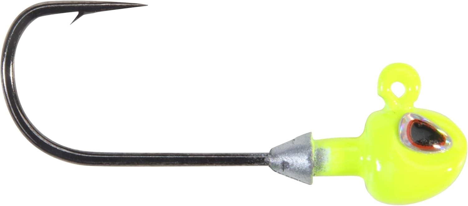 Berkley Fusion19 Hybrid Fishing Jigheads 4 Hook Size - 1/32 oz, Chartreuse
