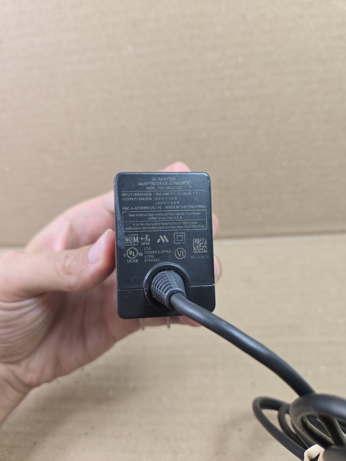 Nintendo Switch AC Adapter Model HAC-002(USZ) Used Condition Tested