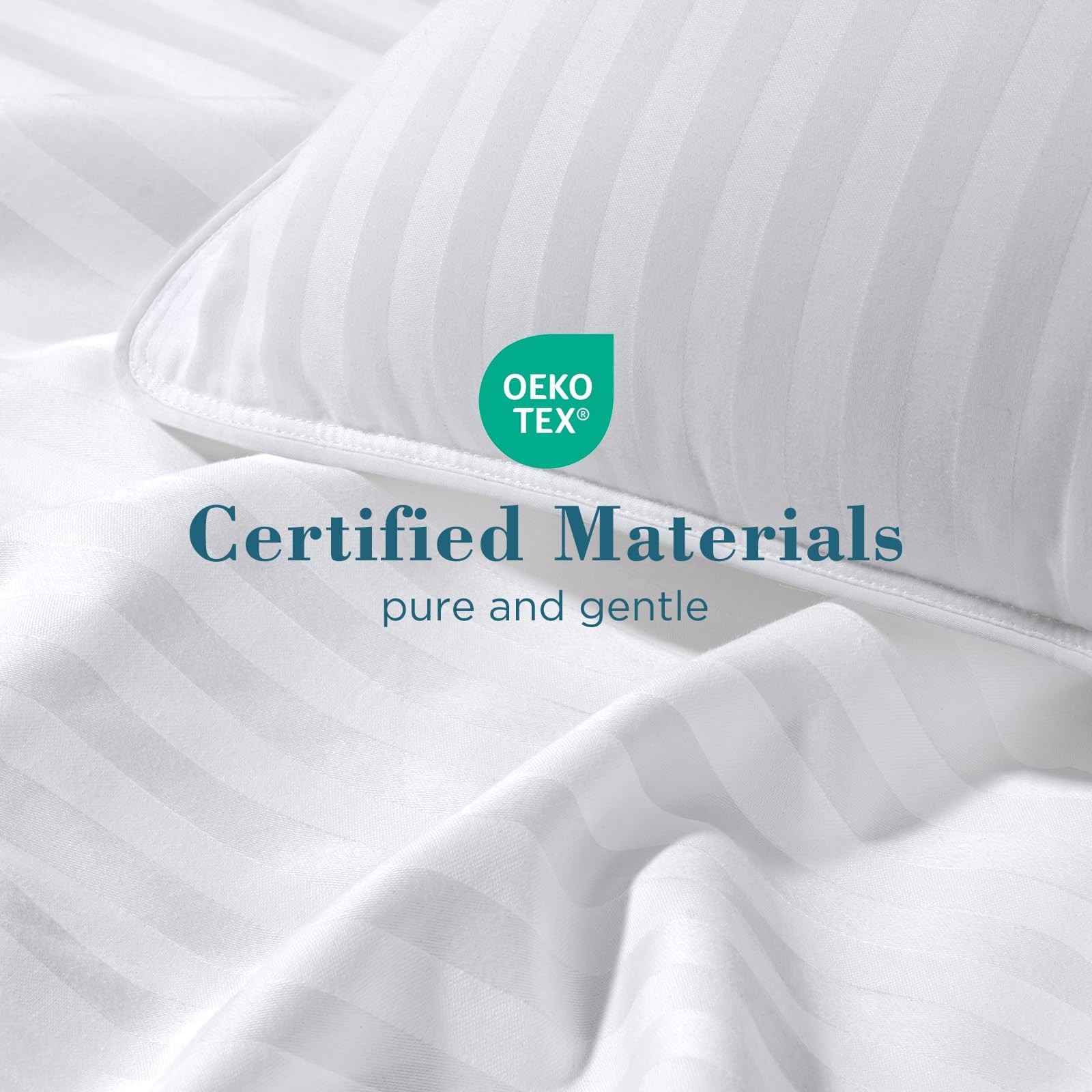 Queen Pillows Set 2 Hotel Soft Down Alternative Microfiber Sleep Support 20 x 27