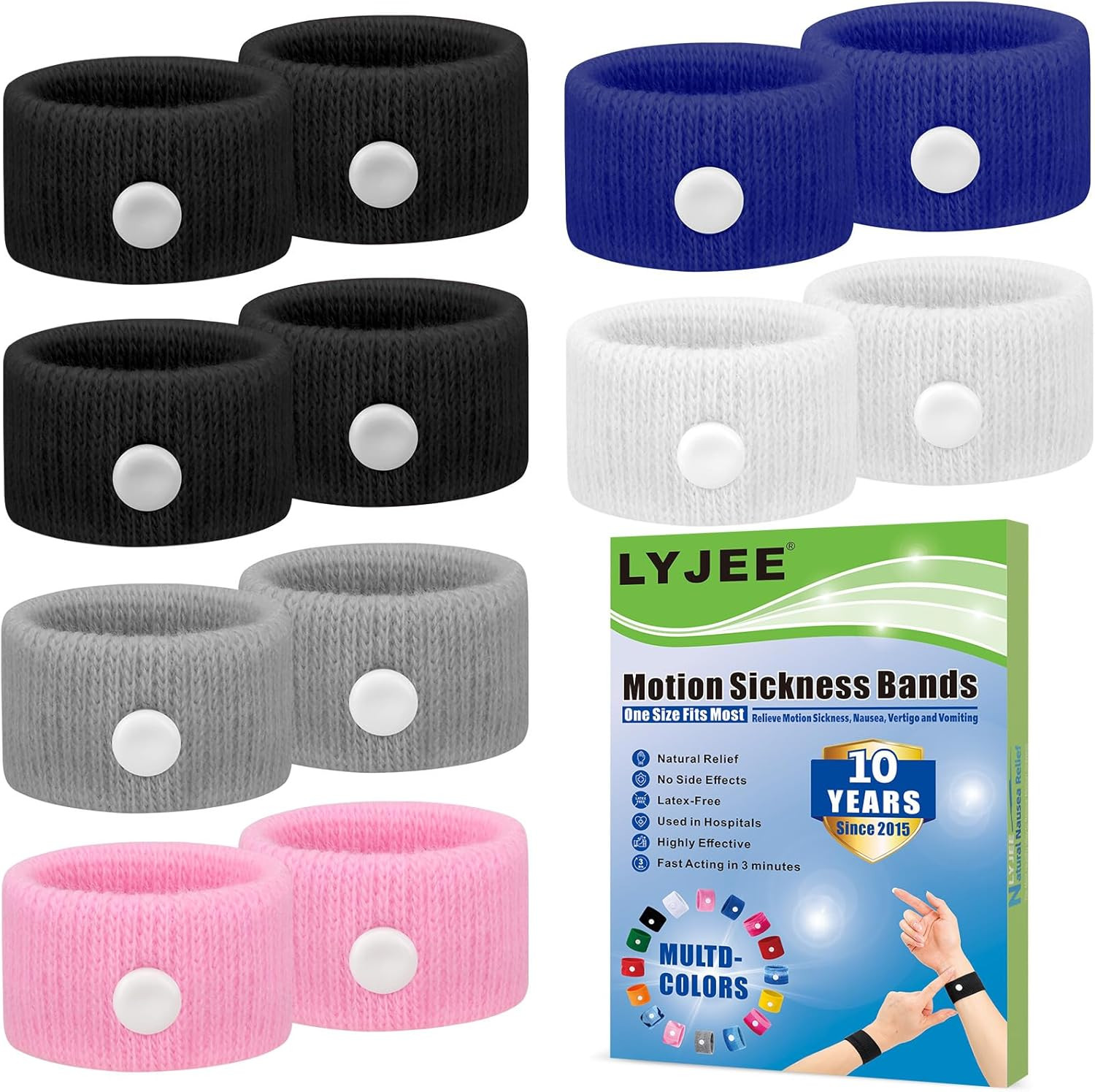 Motion Sickness Bracelets for Adults: Motion Sickness Bands Nausea Relief for Pr