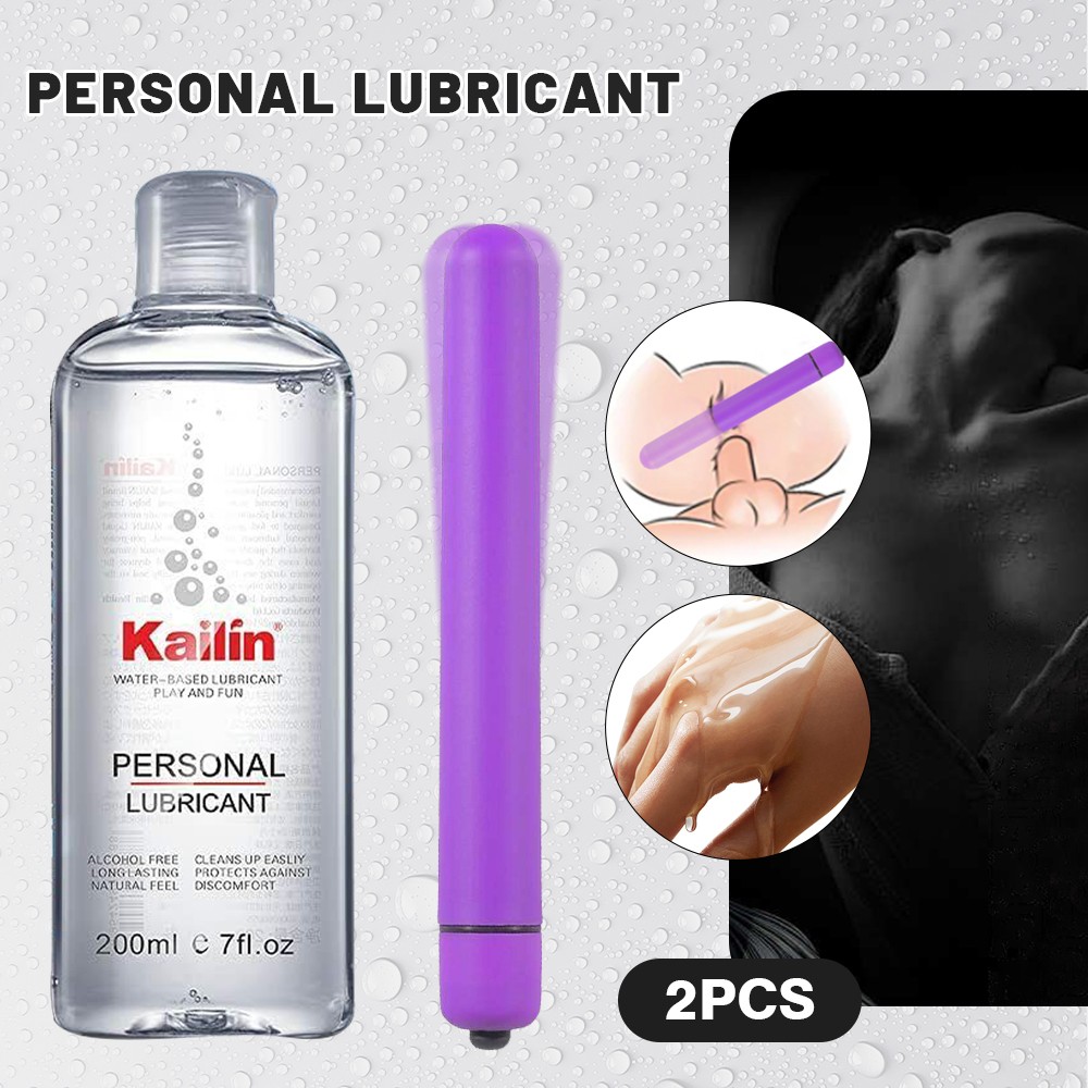 Sex Lube for Women Men Moisturizer- Water-Based-Toy-Lubricant with Long Vibrator