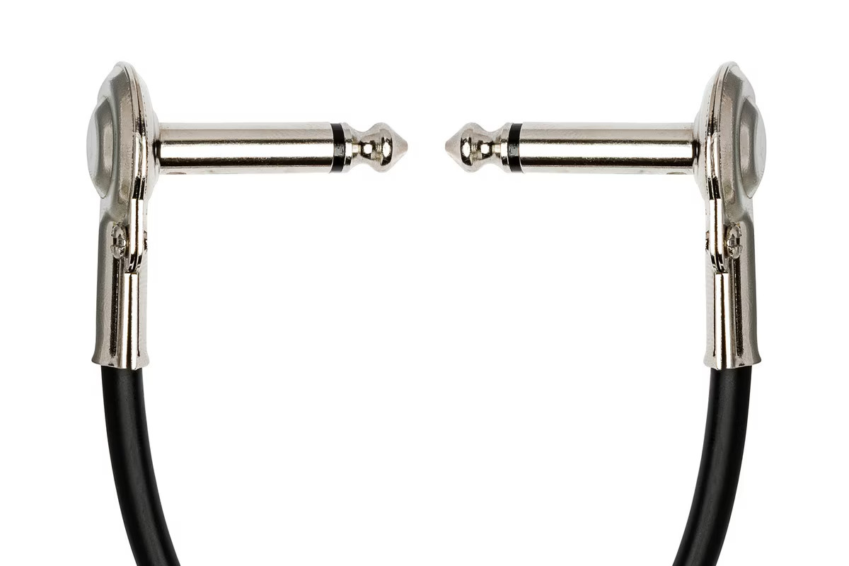 Hosa IRG-101 Right Angle to SAME Low Profile Guitar PATCH CABLE  1FT