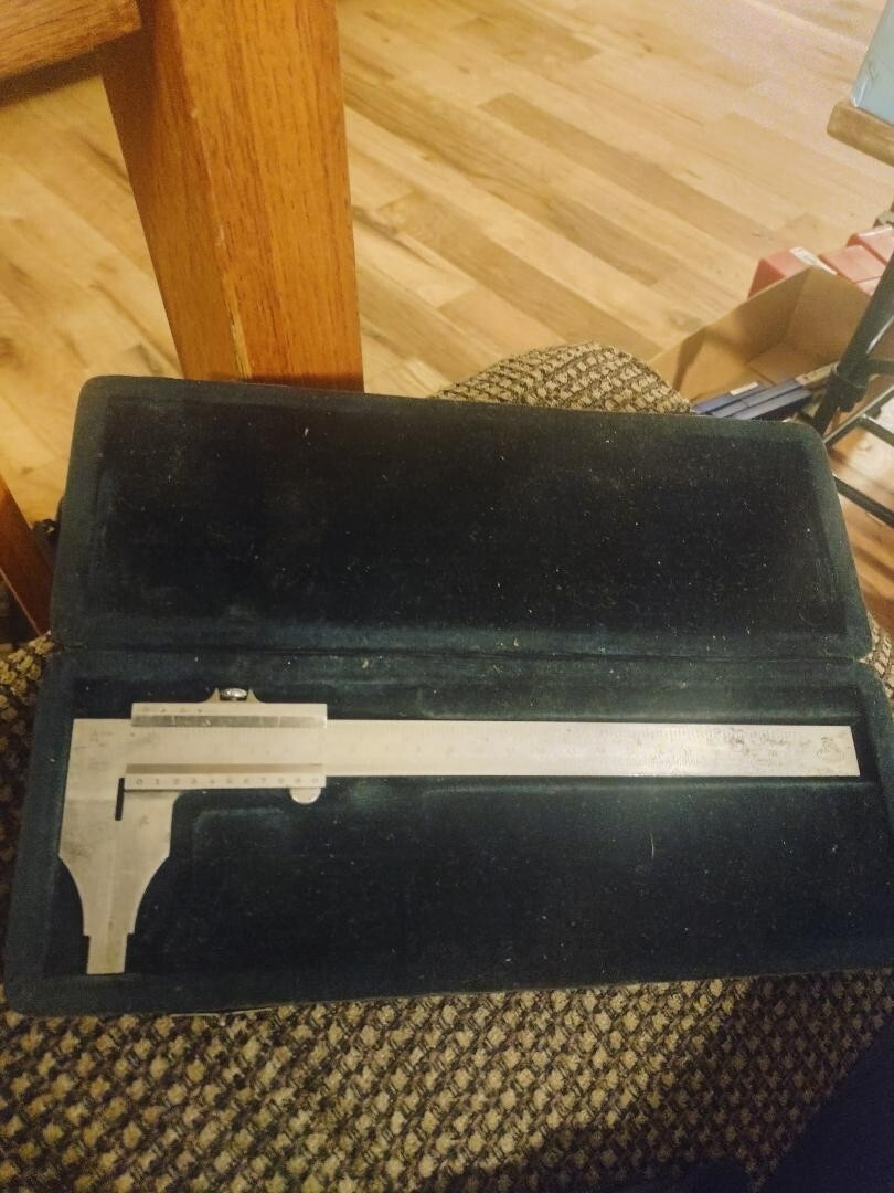 Etalon Fine Adjustment Vernier Caliper 8” Cm Metric Imperial With Case