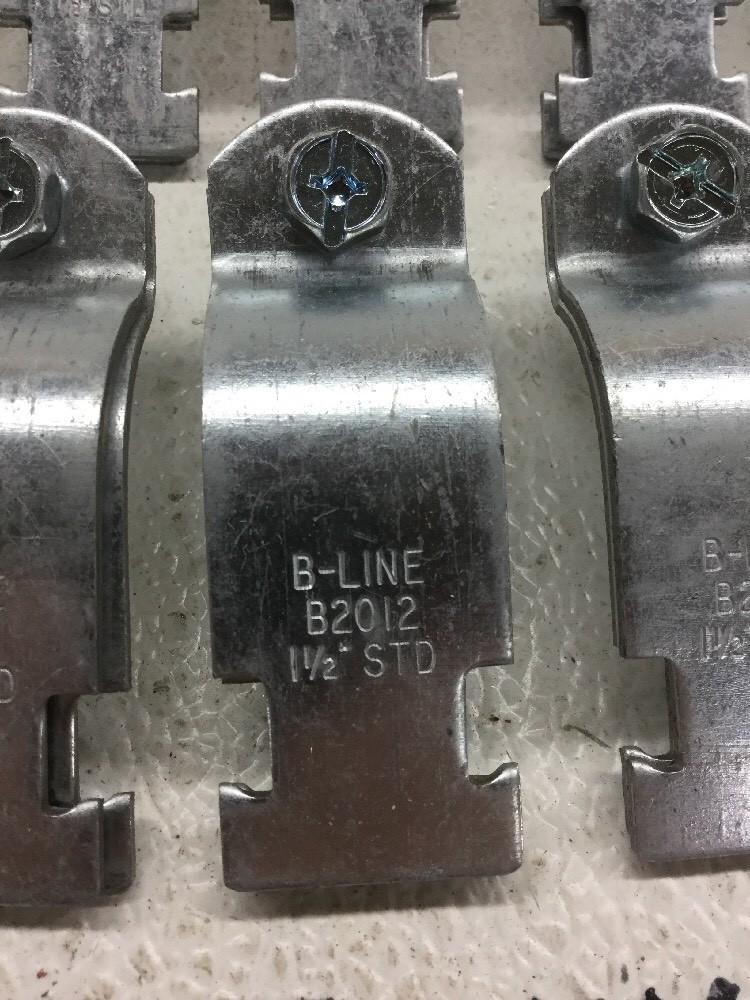 (2-PACK) B-Line B2012-ZN 1-1/2" (1-7/8 OD) Rigid Conduit Clamp Strut Fitting