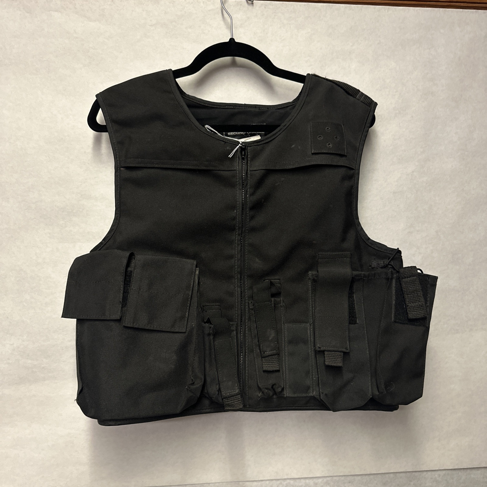 Second Chance Black Tactical Bulletproof Vest Carrier With Pockets Size M