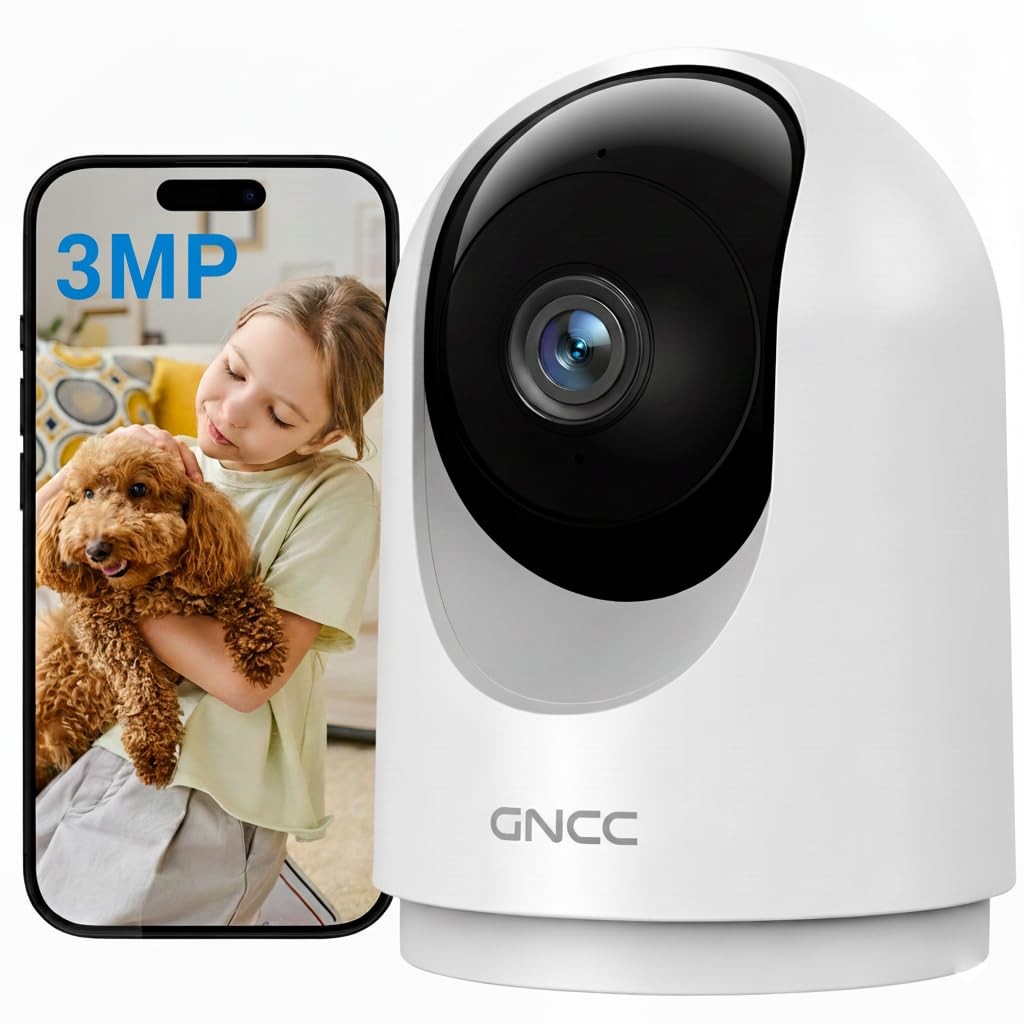 Indoor Security Camera, 2K Cameras for Home Security with Motion Detection, B...