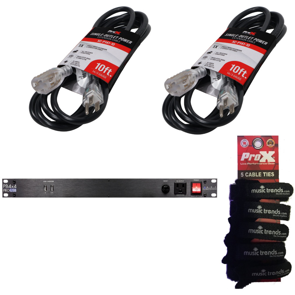 ART PB4X4 PRO USB Power Distribution System + 2 10' Power Extension Cords