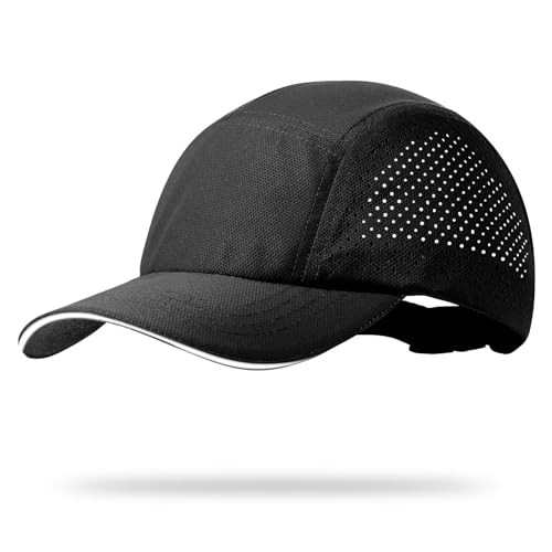 Mens Quick Dry Mesh Baseball Cap Cooling Breathable Sports Hat One Size Black