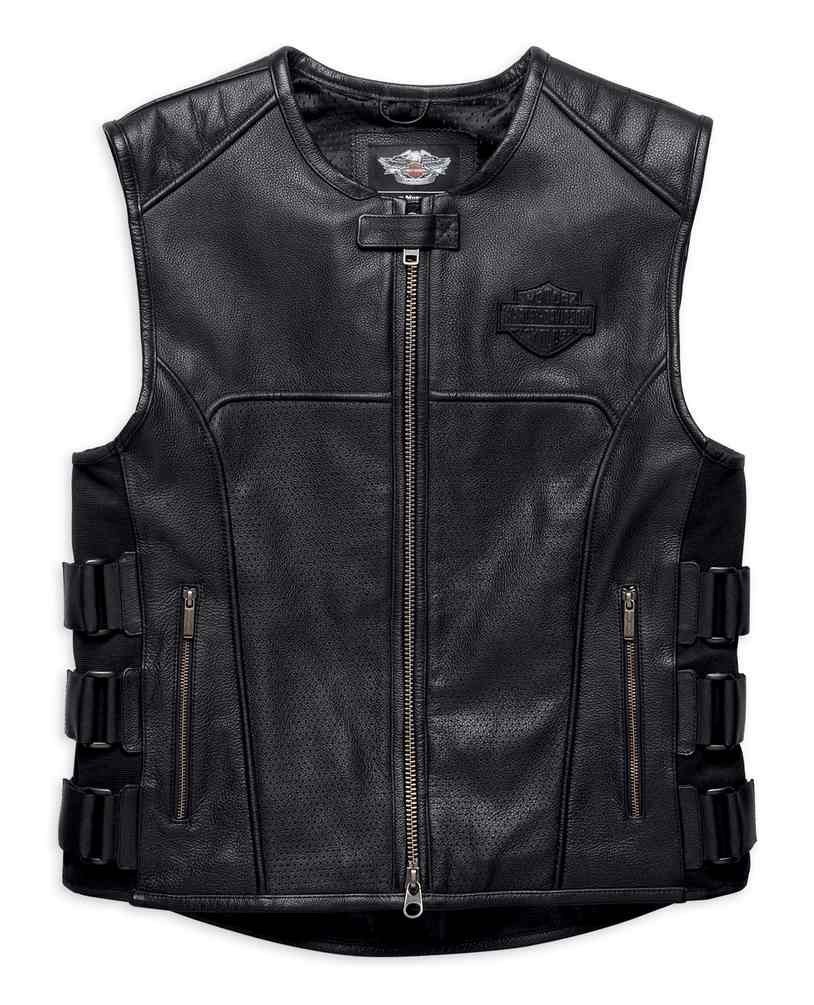 Harley Davidson Motorcycle Motorbike Riding Leather Vest SWATT II HD Biker Vest
