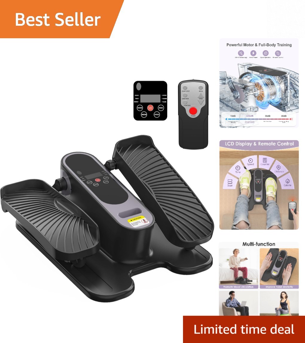 Quiet Under Desk Elliptical for Seniors - Compact Electric Foot Pedal Exerciser