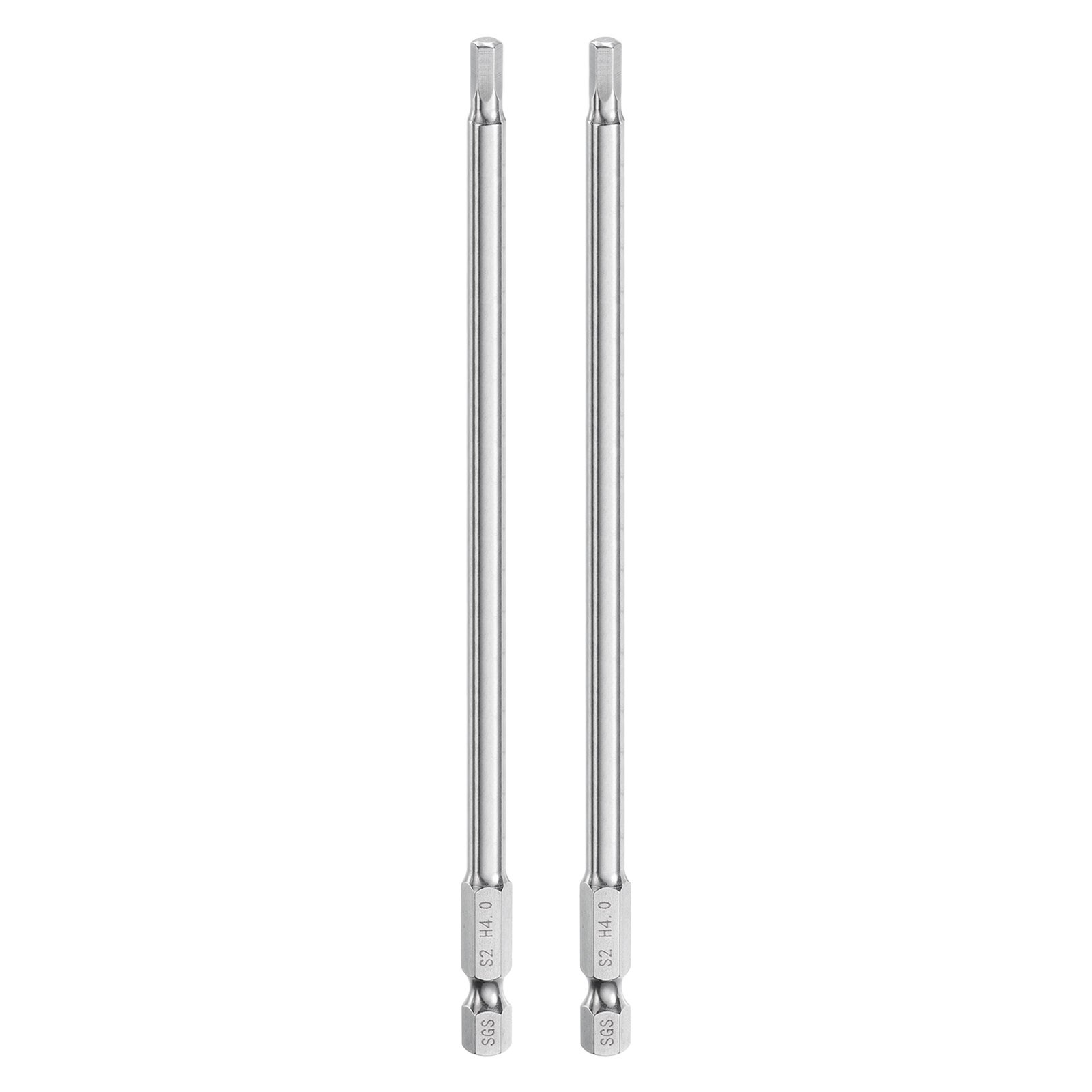 2pcs 4mm (H4) Hex Head Wrench Drill Bit 6" Long Magnetic Screwdriver Bits